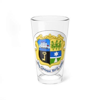 Badge of Mauritius 1869-1906 (Mauritius) (Coat of Arms) Pint Glass 16oz - Go Mug Yourself