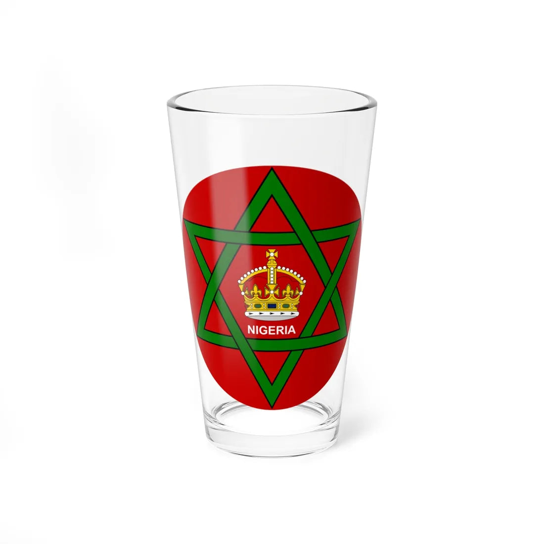 Badge of Nigeria 1914-1952 (Niger) (Coat of Arms) Pint Glass 16oz 16oz - Go Mug Yourself