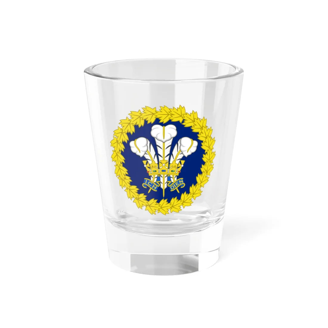 Badge of Prince Charles The Prince of Wales Royal Tour of Canada 2012 (Canada) (Coat of Arms) Shot Glass 1.5oz 1.5oz - Go Mug Yourself
