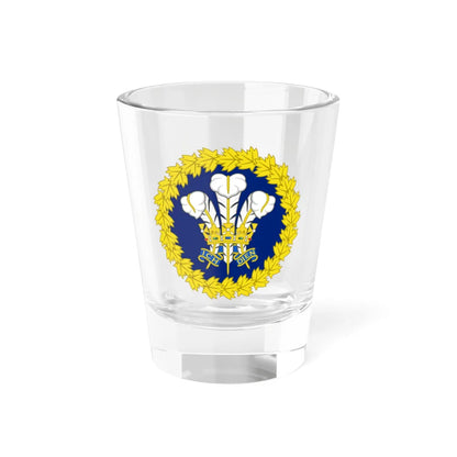 Badge of Prince Charles The Prince of Wales Royal Tour of Canada 2012 (Canada) (Coat of Arms) Shot Glass 1.5oz 1.5oz - Go Mug Yourself