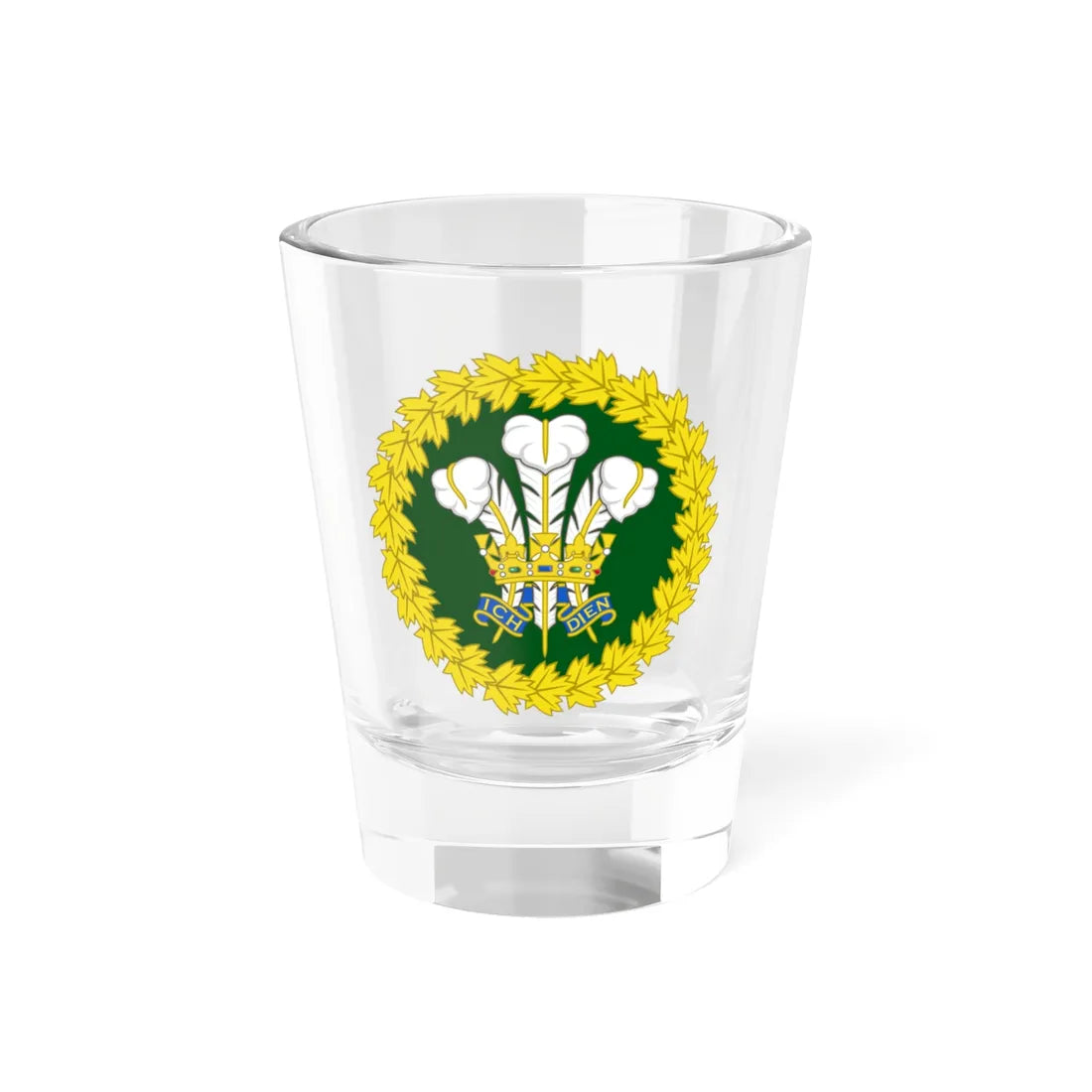 Badge of Prince Charles The Prince of Wales Royal Tour of Canada 2014 (Canada) (Coat of Arms) Shot Glass 1.5oz 1.5oz - Go Mug Yourself
