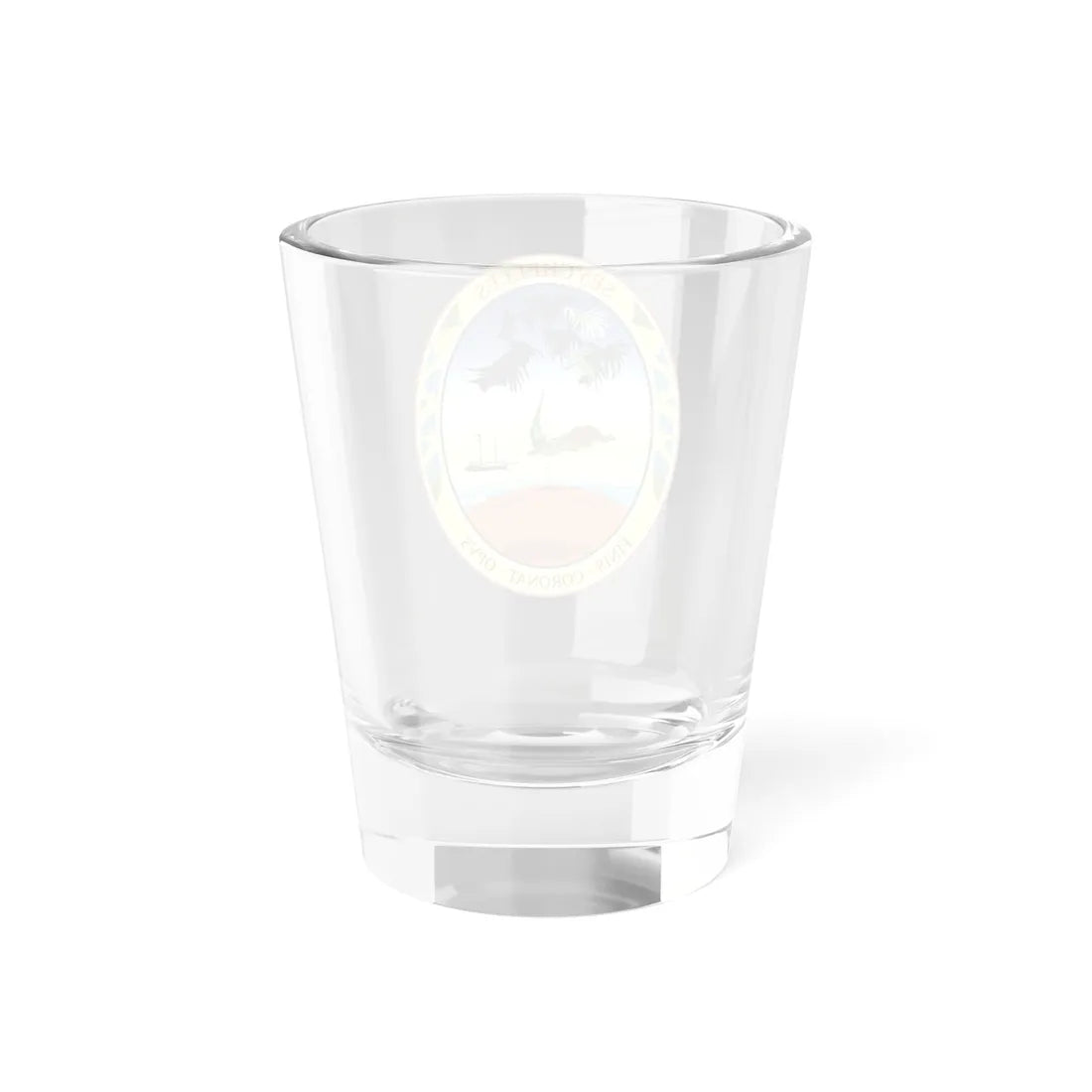 Badge of Seychelles 1961-1976 (Seychelles) (Coat of Arms) Shot Glass 1.5oz - Go Mug Yourself