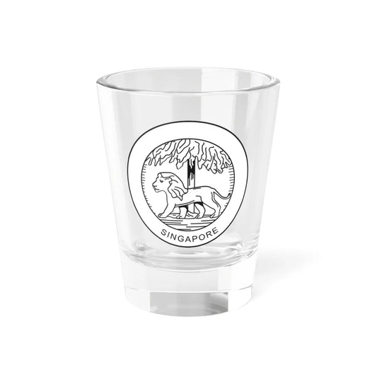 Badge of Singapore in the Straits Settlements (Singapore) (Coat of Arms) Shot Glass 1.5oz 1.5oz - Go Mug Yourself