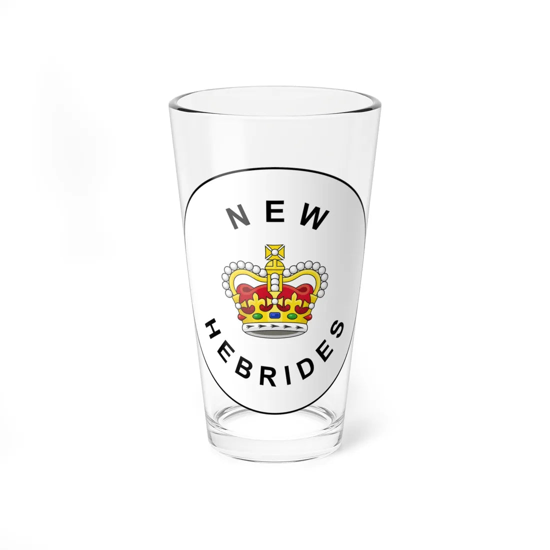 Badge of the British New Hebrides 1952-1980 (Vanuatu) (Coat of Arms) Pint Glass 16oz 16oz - Go Mug Yourself