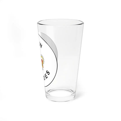 Badge of the British New Hebrides 1952-1980 (Vanuatu) (Coat of Arms) Pint Glass 16oz - Go Mug Yourself