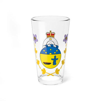 Badge of the Commissioner of Nunavut (Canada) (Coat of Arms) Pint Glass 16oz 16oz - Go Mug Yourself