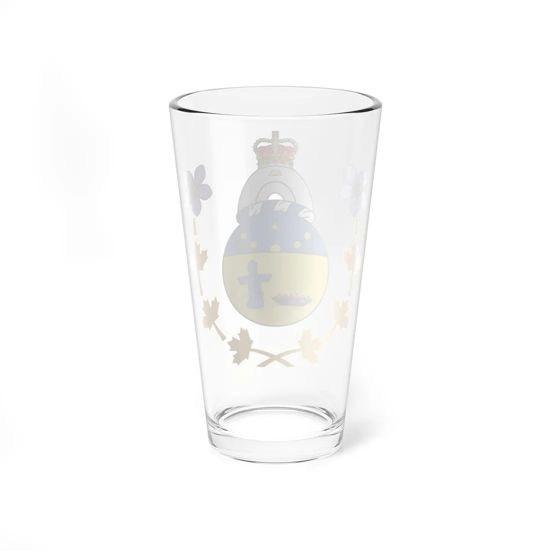 Badge of the Commissioner of Nunavut (Canada) (Coat of Arms) Pint Glass 16oz - Go Mug Yourself