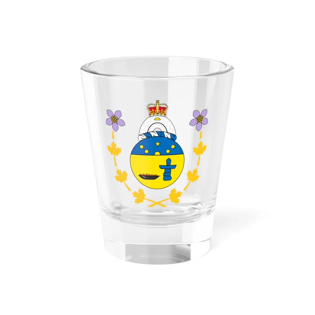 Badge of the Commissioner of Nunavut (Canada) (Coat of Arms) Shot Glass 1.5oz 1.5oz - Go Mug Yourself