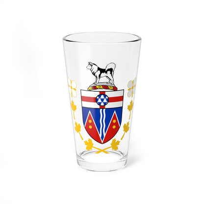 Badge of the Commissioner of Yukon (Canada) (Coat of Arms) Pint Glass 16oz 16oz - Go Mug Yourself