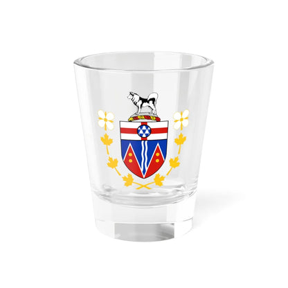 Badge of the Commissioner of Yukon (Canada) (Coat of Arms) Shot Glass 1.5oz 1.5oz - Go Mug Yourself