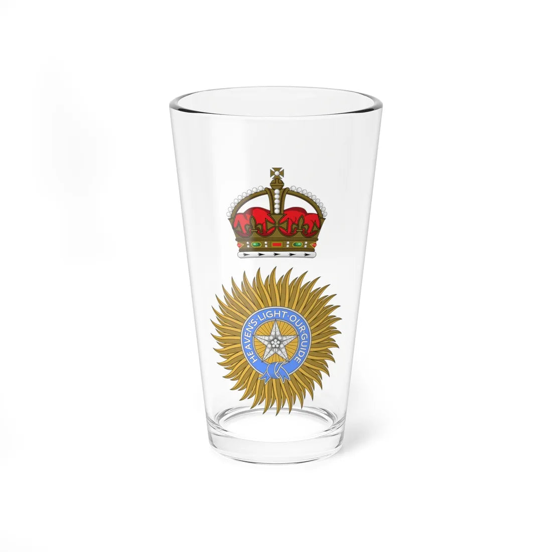Badge of the Governor General of India (India) (Coat of Arms) Pint Glass 16oz 16oz - Go Mug Yourself