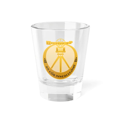 Badge of the Irish Corps of Engineers (Ireland) (Coat of Arms) Shot Glass 1.5oz 1.5oz - Go Mug Yourself
