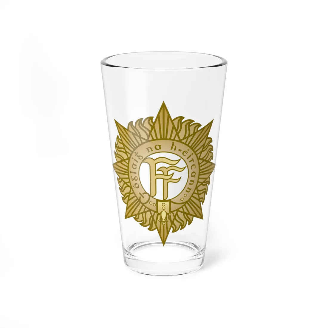Badge of the Irish Defence Forces (Ireland) (Coat of Arms) Pint Glass 16oz 16oz - Go Mug Yourself