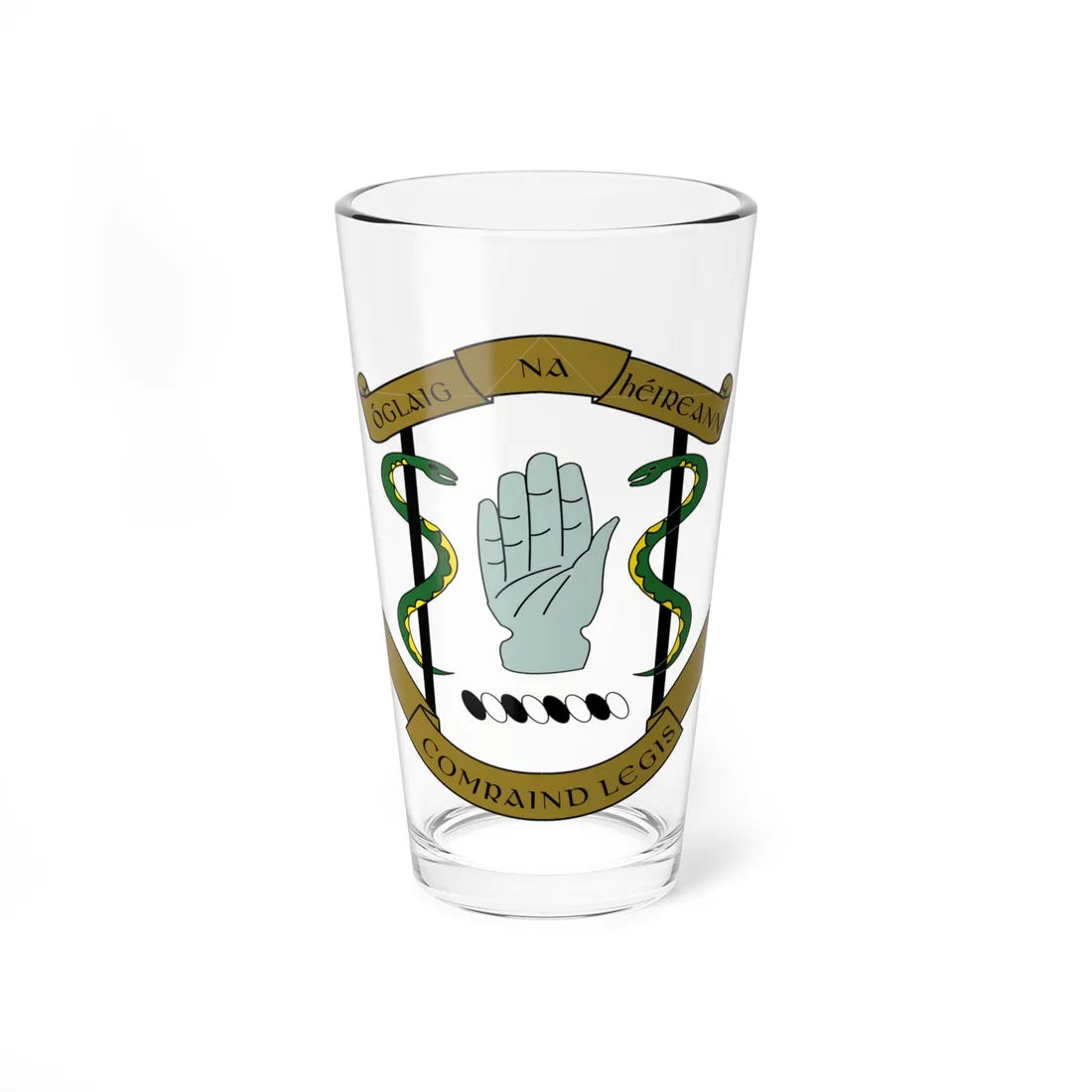 Badge of the Irish Medical Corps (Ireland) (Coat of Arms) Pint Glass 16oz 16oz - Go Mug Yourself