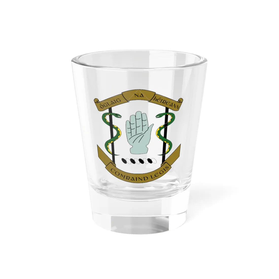 Badge of the Irish Medical Corps (Ireland) (Coat of Arms) Shot Glass 1.5oz 1.5oz - Go Mug Yourself