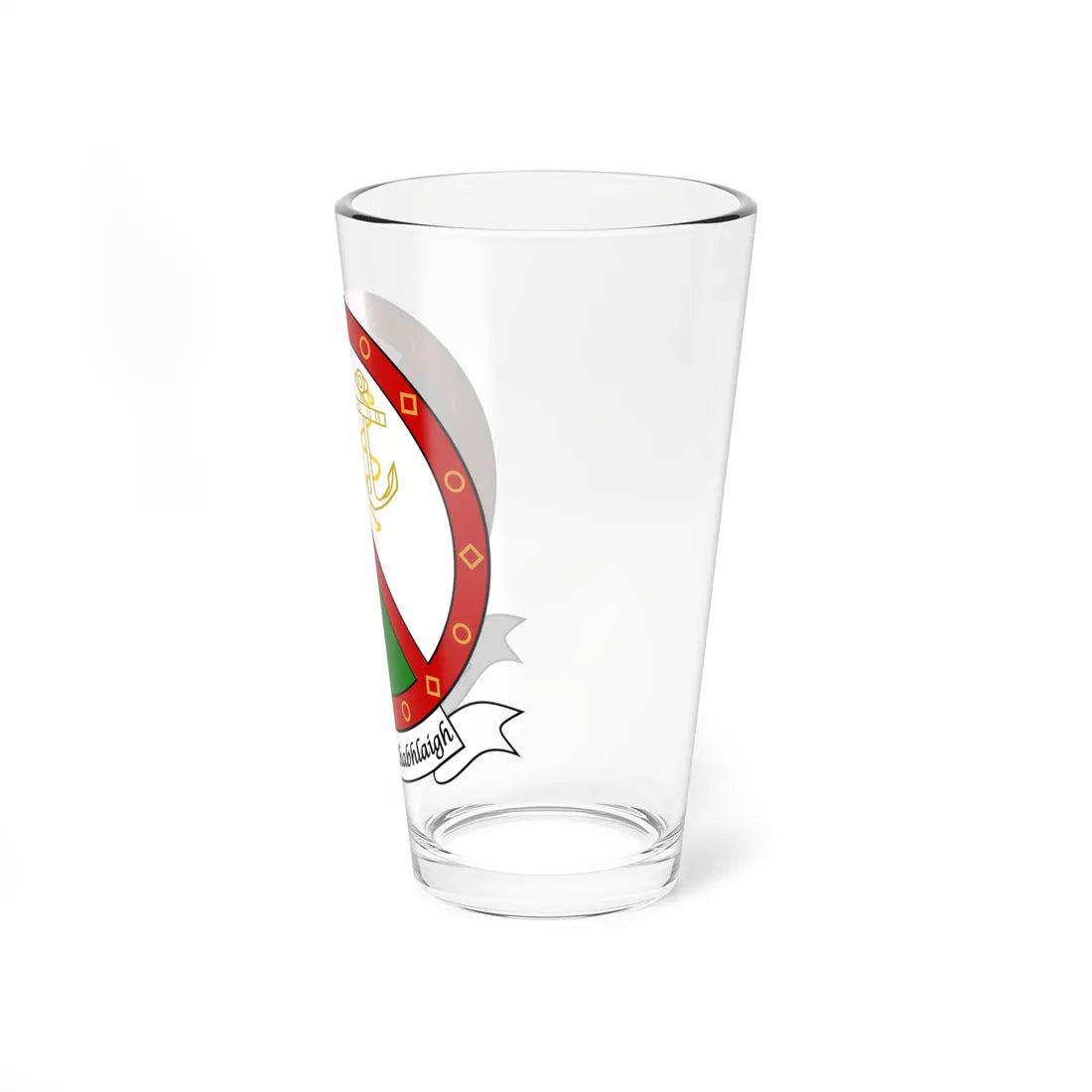 Badge of the Irish Naval Service (Ireland) (Coat of Arms) Pint Glass 16oz - Go Mug Yourself