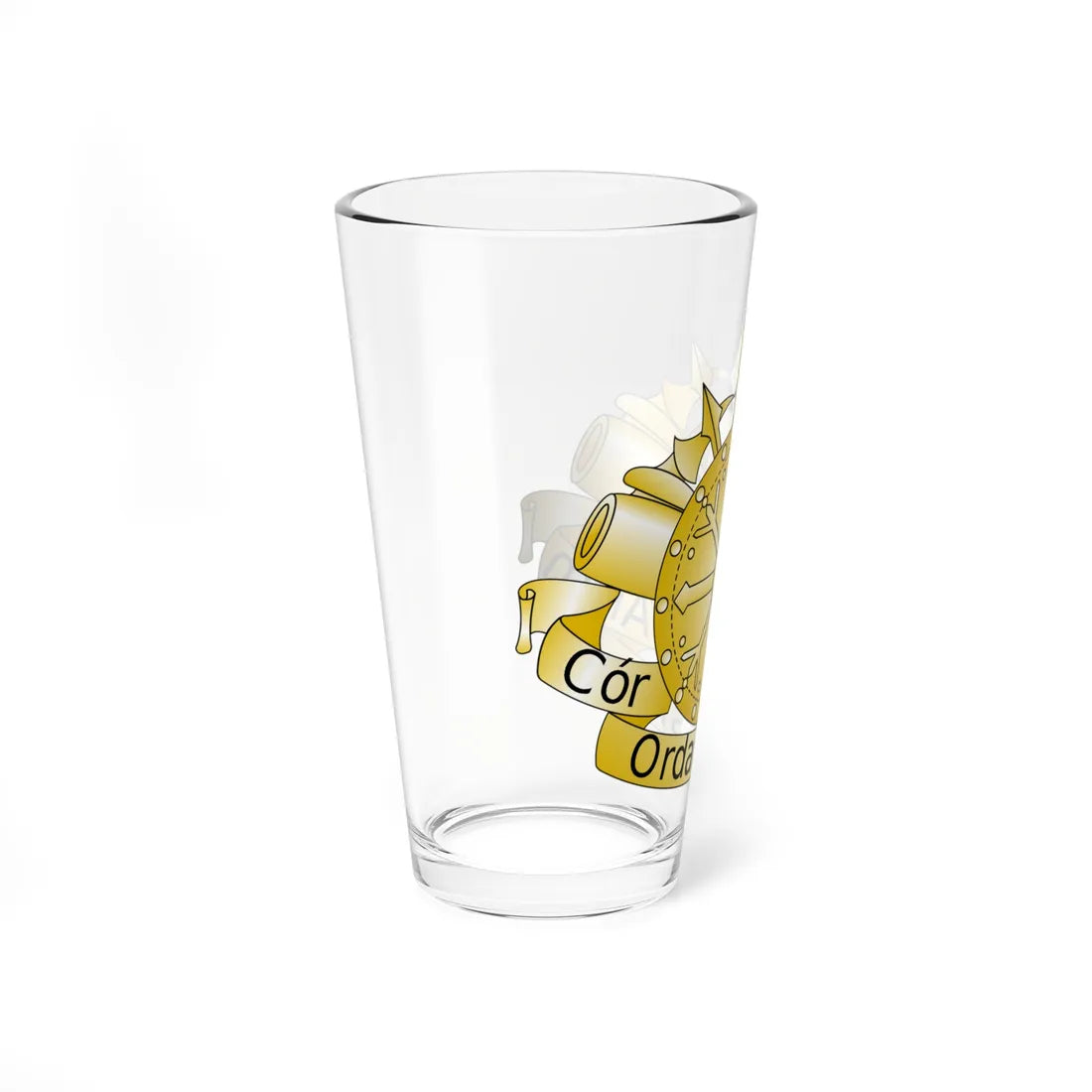 Badge of the Irish Ordnance Corps (Ireland) (Coat of Arms) Pint Glass 16oz - Go Mug Yourself