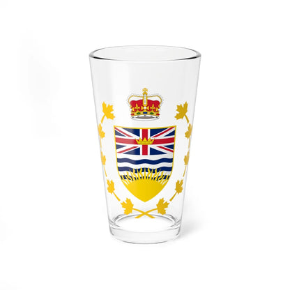 Badge of the Lieutenant-Governor of British Columbia (Canada) (Coat of Arms) Pint Glass 16oz 16oz - Go Mug Yourself