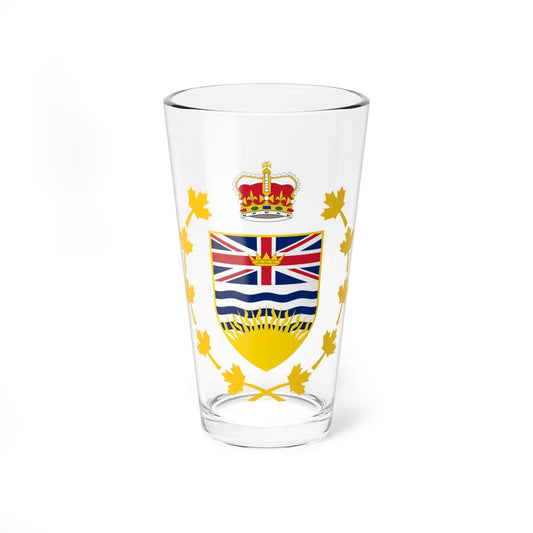 Badge of the Lieutenant-Governor of British Columbia (Canada) (Coat of Arms) Pint Glass 16oz 16oz - Go Mug Yourself