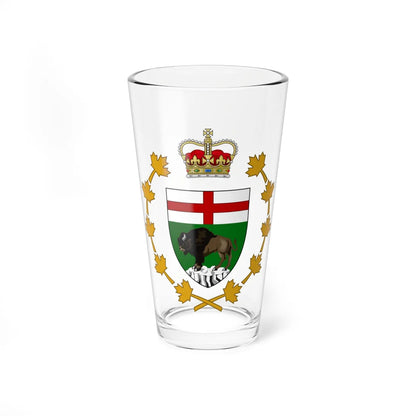 Badge of the Lieutenant Governor of Manitoba (Canada) (Coat of Arms) Pint Glass 16oz 16oz - Go Mug Yourself