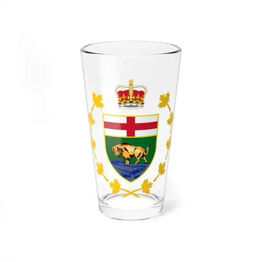Badge of the Lieutenant-Governor of Manitoba (Canada) (Coat of Arms) Pint Glass 16oz 16oz - Go Mug Yourself