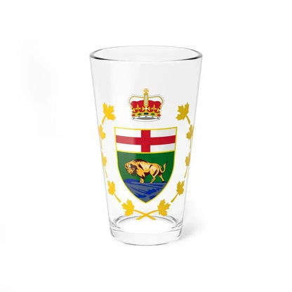 Badge of the Lieutenant-Governor of Manitoba (Canada) (Coat of Arms) Pint Glass 16oz 16oz - Go Mug Yourself