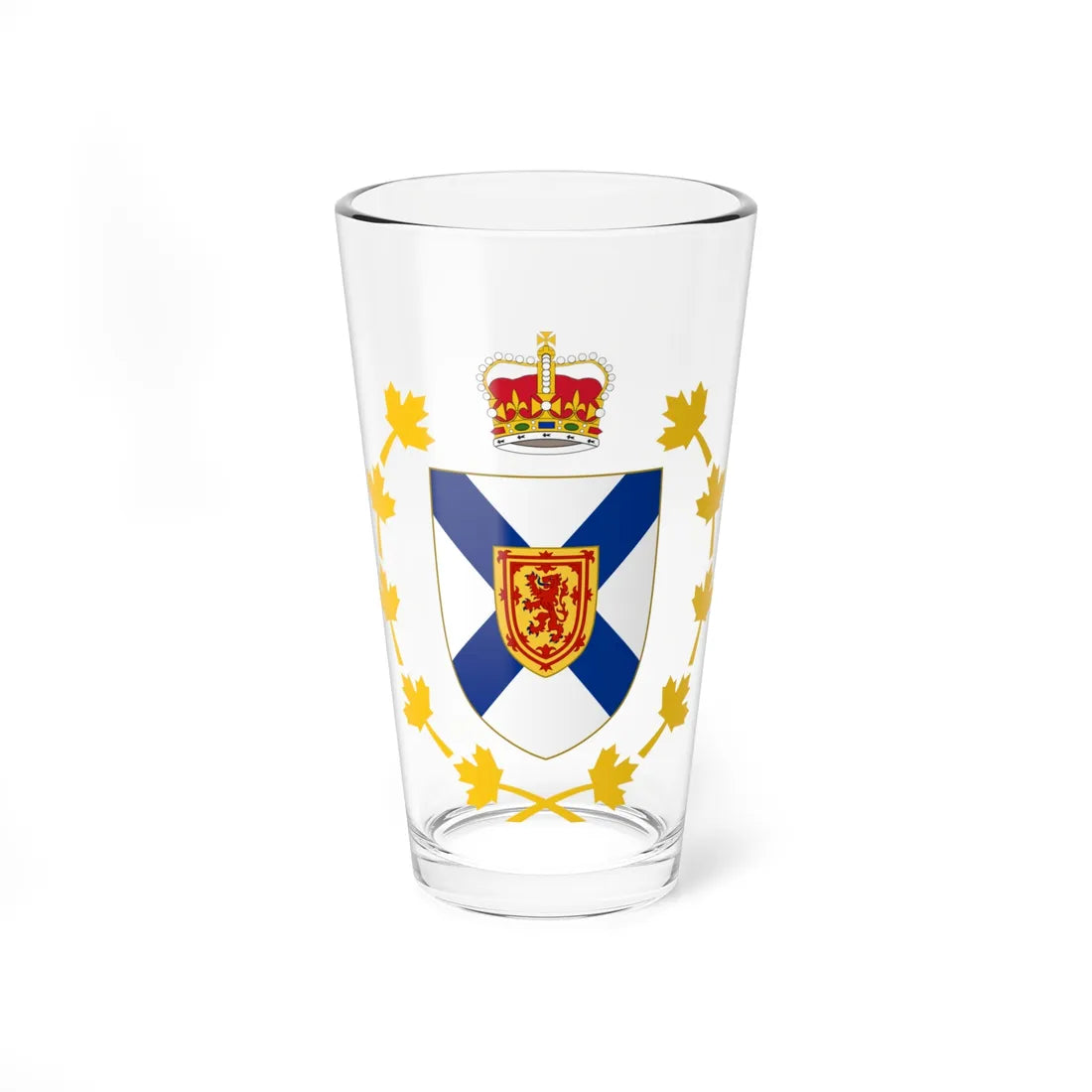 Badge of the Lieutenant-Governor of Nova Scotia (Canada) (Coat of Arms) Pint Glass 16oz 16oz - Go Mug Yourself