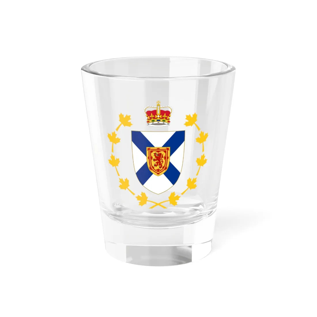 Badge of the Lieutenant-Governor of Nova Scotia (Canada) (Coat of Arms) Shot Glass 1.5oz 1.5oz - Go Mug Yourself