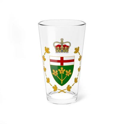 Badge of the Lieutenant-Governor of Ontario (Canada) (Coat of Arms) Pint Glass 16oz 16oz - Go Mug Yourself
