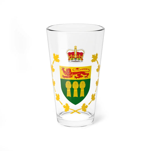 Badge of the Lieutenant-Governor of Saskatchewan (Canada) (Coat of Arms) Pint Glass 16oz 16oz - Go Mug Yourself