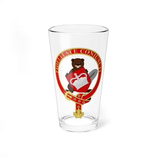 Badge of the Monarchist League of Canada (Canada) (Coat of Arms) Pint Glass 16oz 16oz - Go Mug Yourself