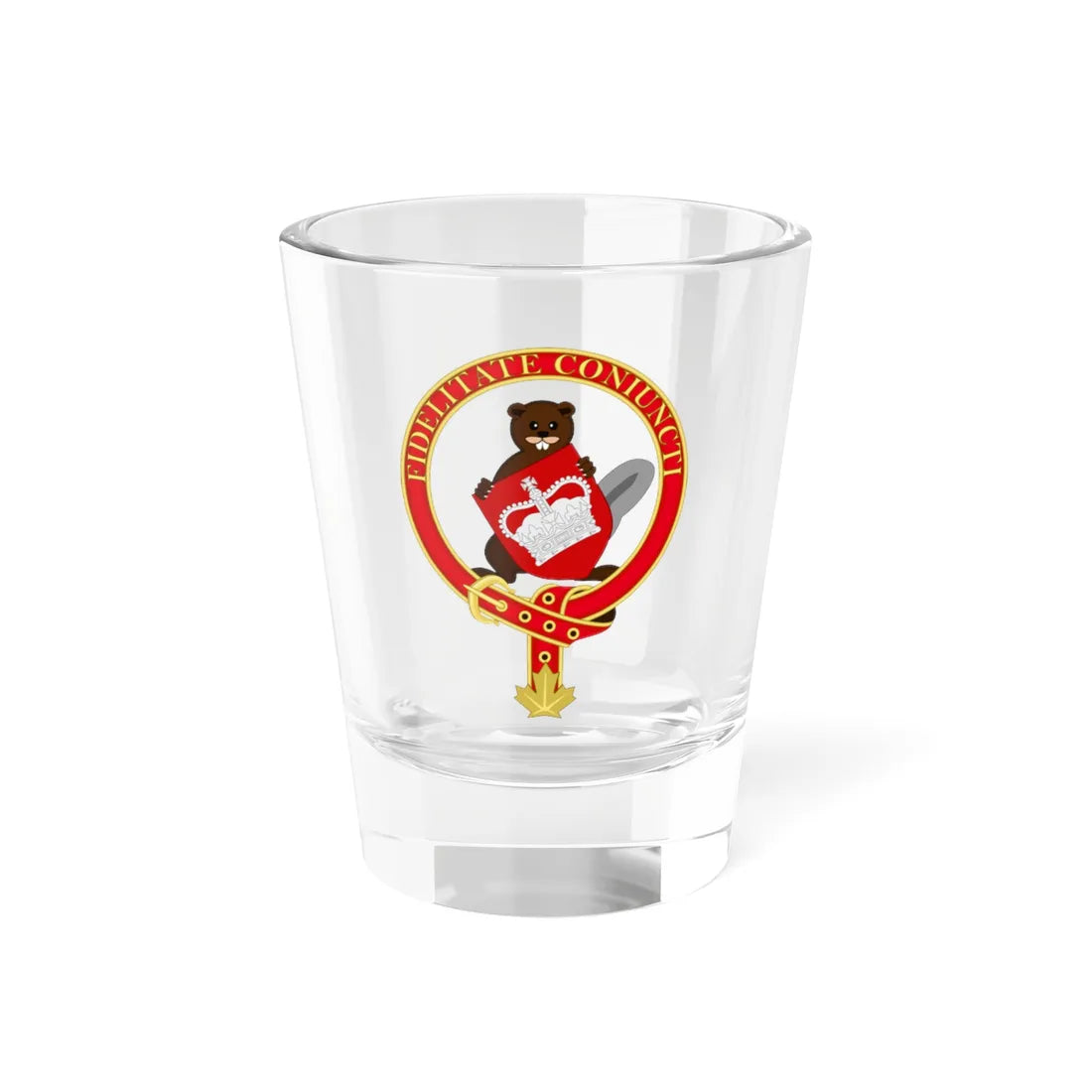 Badge of the Monarchist League of Canada (Canada) (Coat of Arms) Shot Glass 1.5oz 1.5oz - Go Mug Yourself