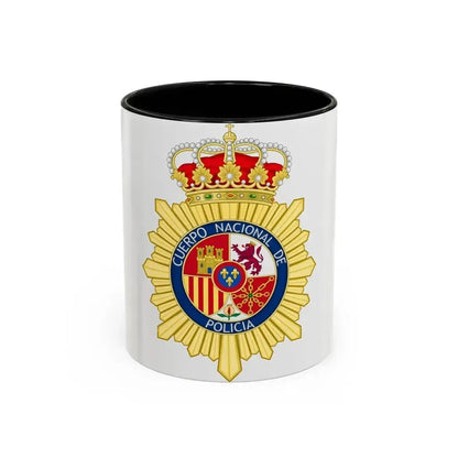 Badge of the National Police Corps of Spain - Accent Coffee Mug 11oz Black - Go Mug Yourself
