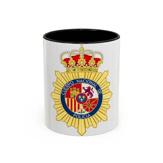Badge of the National Police Corps of Spain - Accent Coffee Mug 11oz Black - Go Mug Yourself