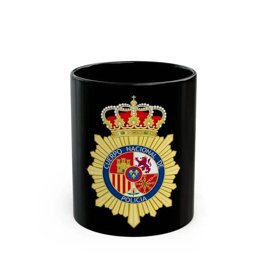 Badge of the National Police Corps of Spain - Black Coffee Mug 11oz - Go Mug Yourself