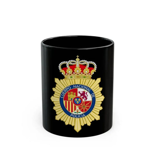 Badge of the National Police Corps of Spain - Black Coffee Mug 11oz - Go Mug Yourself