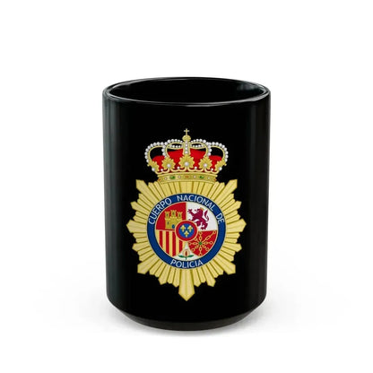 Badge of the National Police Corps of Spain - Black Coffee Mug 15oz - Go Mug Yourself