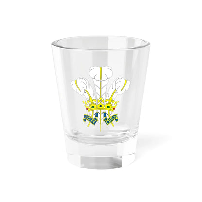 Badge of the Prince of Wales (United Kingdom) (Coat of Arms) Shot Glass 1.5oz 1.5oz - Go Mug Yourself