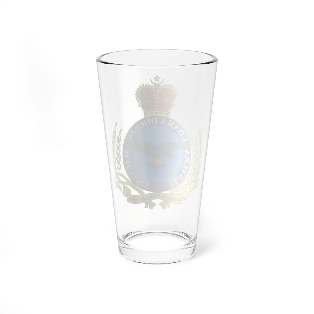 Badge of the Royal Malaysian Air Force (Malaysia) (Coat of Arms) Pint Glass 16oz - Go Mug Yourself