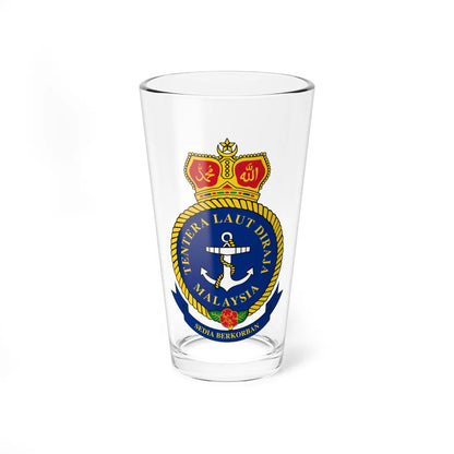 Badge of the Royal Malaysian Navy (Malaysia) (Coat of Arms) Pint Glass 16oz - Go Mug Yourself