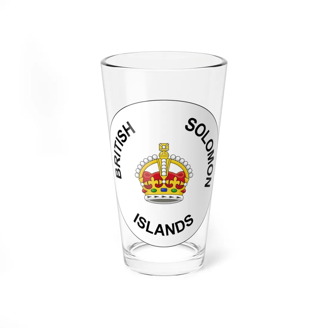 Badge of the Solomon Islands 1906-1947 (Solomon Islands) (Coat of Arms) Pint Glass 16oz 16oz - Go Mug Yourself