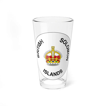 Badge of the Solomon Islands 1906-1947 (Solomon Islands) (Coat of Arms) Pint Glass 16oz 16oz - Go Mug Yourself