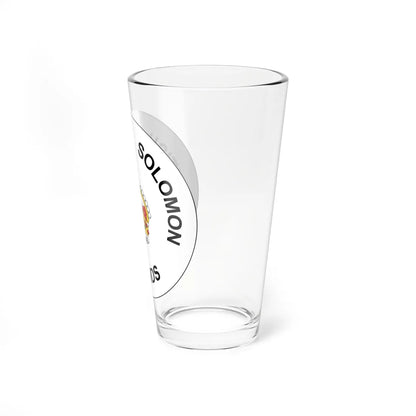 Badge of the Solomon Islands 1906-1947 (Solomon Islands) (Coat of Arms) Pint Glass 16oz - Go Mug Yourself