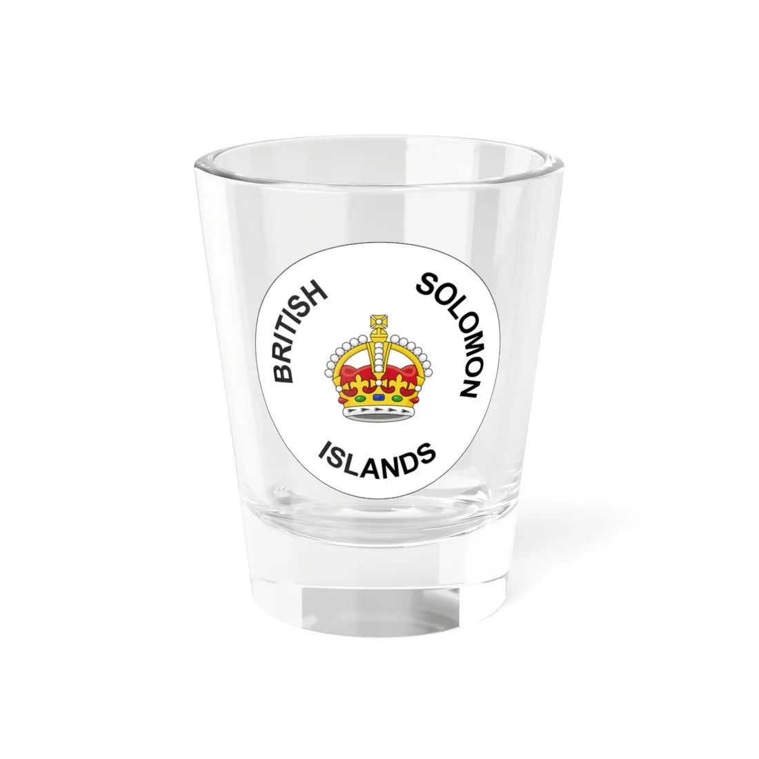 Badge of the Solomon Islands 1906-1947 (Solomon Islands) (Coat of Arms) Shot Glass 1.5oz 1.5oz - Go Mug Yourself