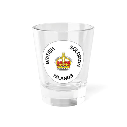 Badge of the Solomon Islands 1906-1947 (Solomon Islands) (Coat of Arms) Shot Glass 1.5oz 1.5oz - Go Mug Yourself