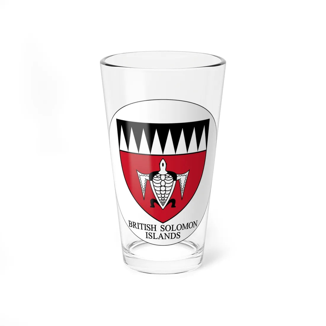 Badge of the Solomon Islands 1947-1956 (Solomon Islands) (Coat of Arms) Pint Glass 16oz 16oz - Go Mug Yourself