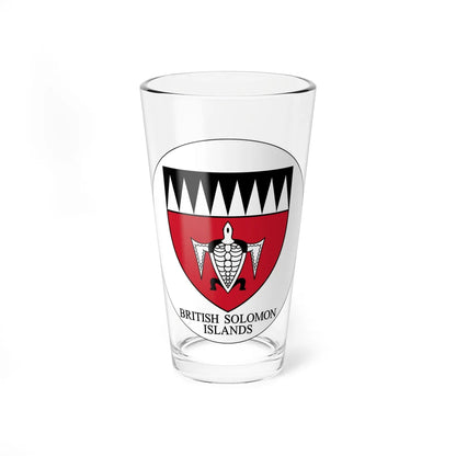 Badge of the Solomon Islands 1947-1956 (Solomon Islands) (Coat of Arms) Pint Glass 16oz 16oz - Go Mug Yourself