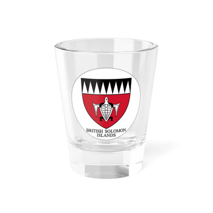 Badge of the Solomon Islands 1947-1956 (Solomon Islands) (Coat of Arms) Shot Glass 1.5oz 1.5oz - Go Mug Yourself