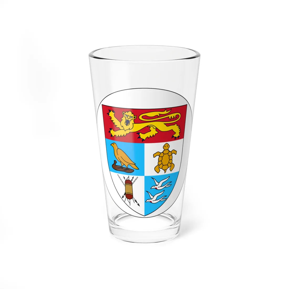 Badge of the Solomon Islands 1956-1978 (Solomon Islands) (Coat of Arms) Pint Glass 16oz 16oz - Go Mug Yourself