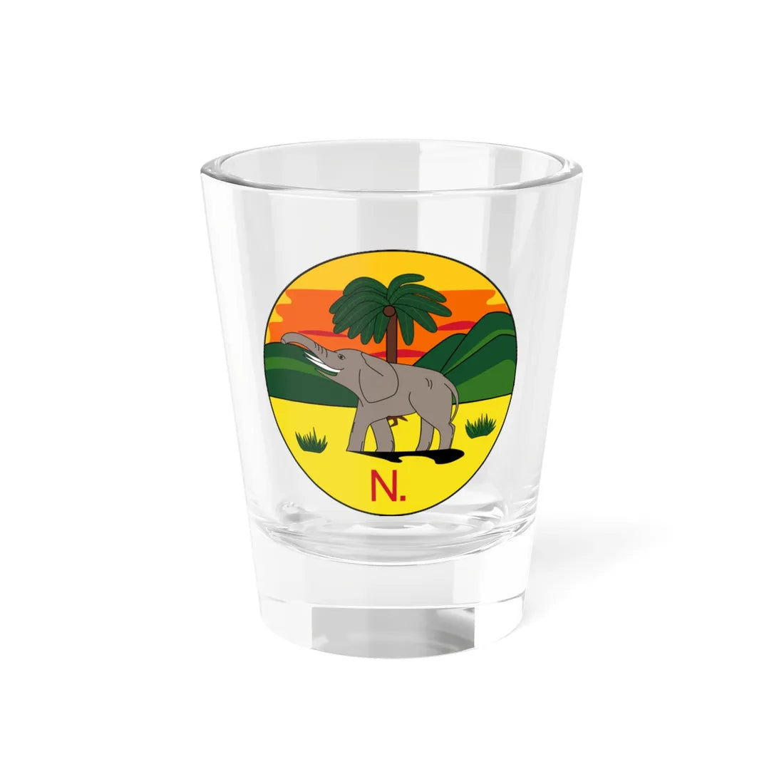 Badge of the Southern Nigeria Protectorate 1906-1914 (Niger) (Coat of Arms) Shot Glass 1.5oz 1.5oz - Go Mug Yourself